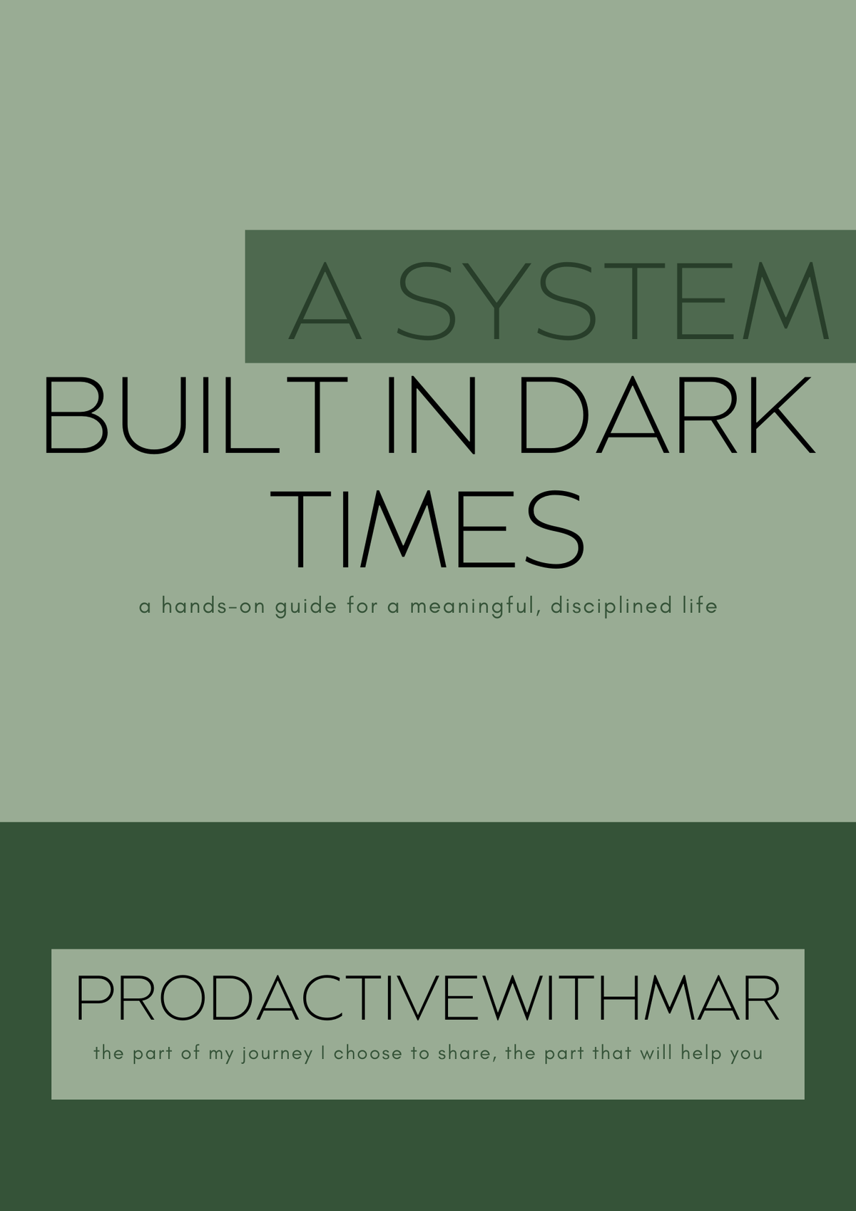 A SYSTEM BUILT IN DARK TIMES